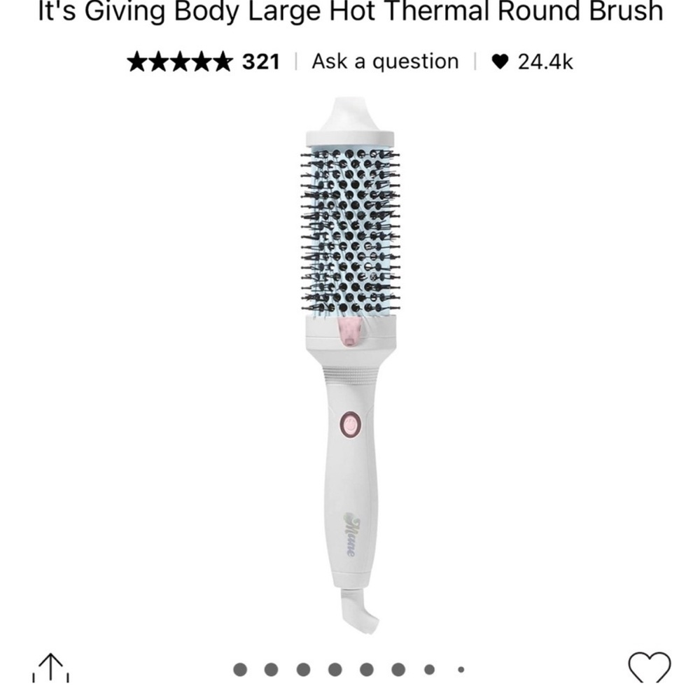White Thermal Round Brush